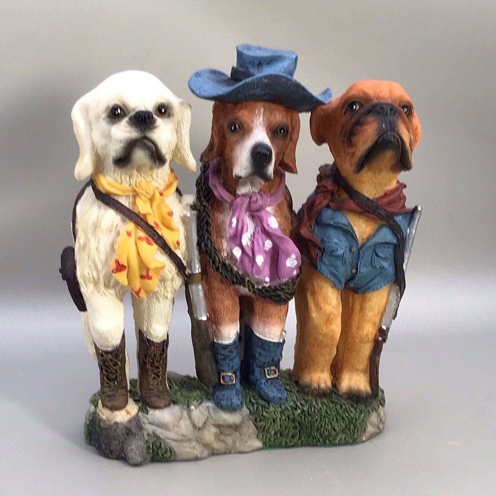 Resin Country Dogs Figurine - Picture 2 of 6